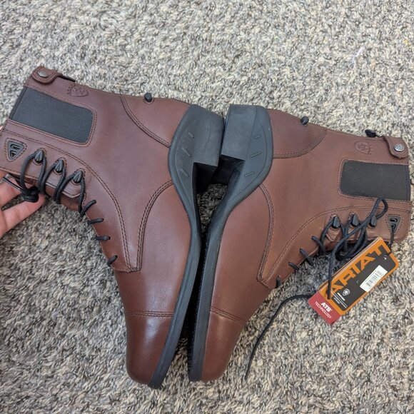 Ariat Brown Paddock Leather Riding Boots Performer III Size 9.5B NWT - Picture 9 of 12